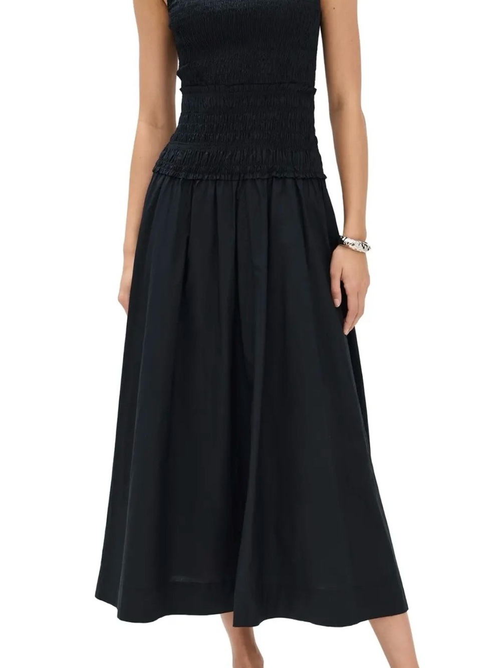 Apiece Apart Black Midi Dress - Full A-Line Silhouette New